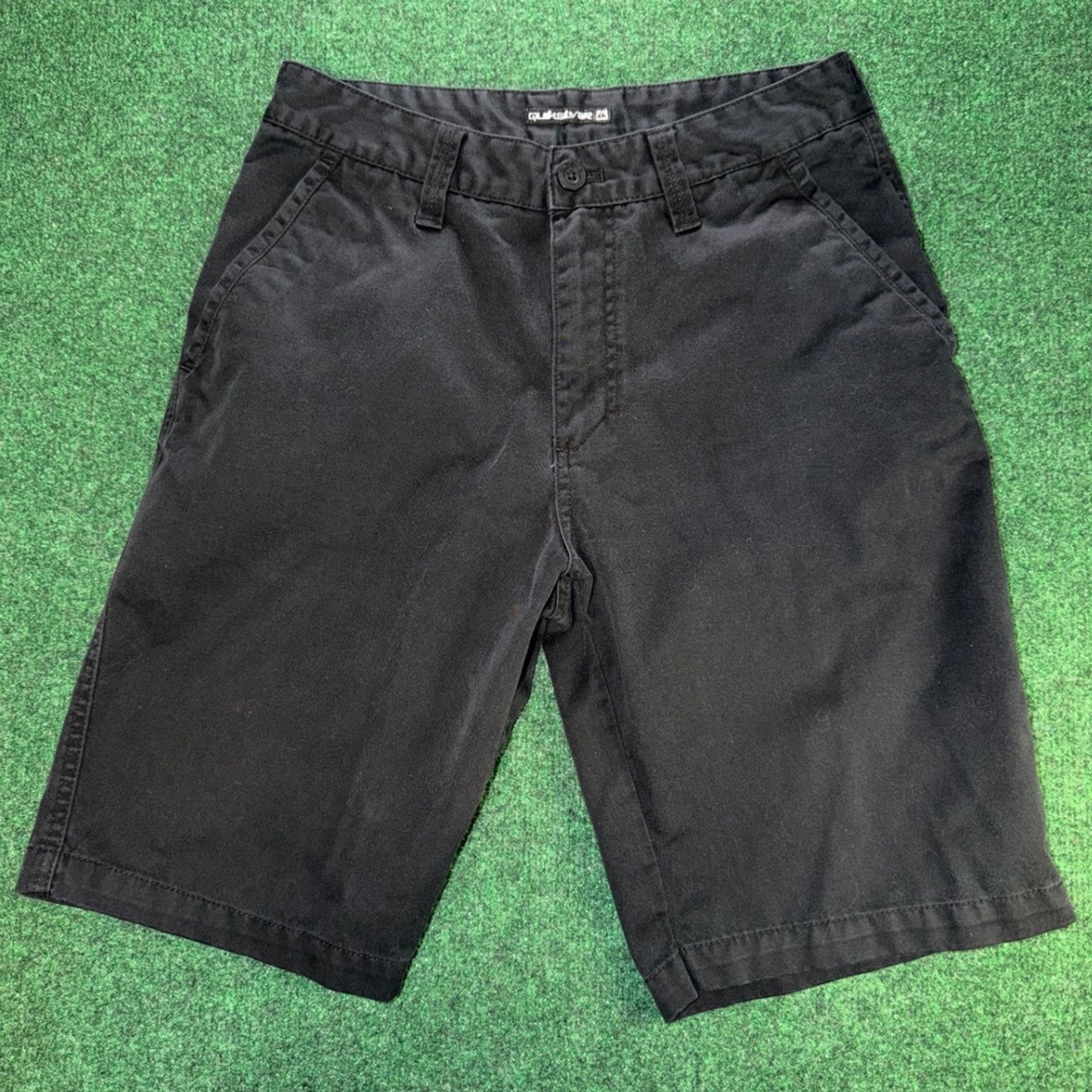 Quiksilver Mens Black Chino Shorts Size 30 Flat Front Twill A104354